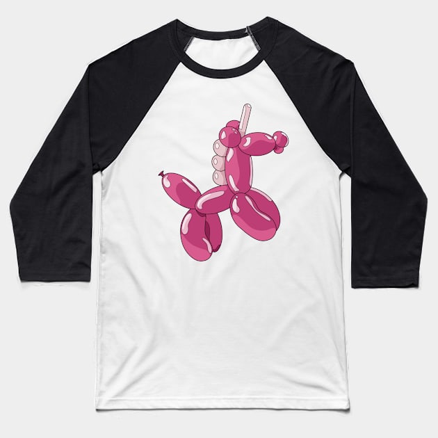 A light and dark pink unicorn balloon Baseball T-Shirt by Fruit Tee